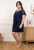 Immagine di PLUS SIZE ASYMETRIC NAVY BLUE DRESS